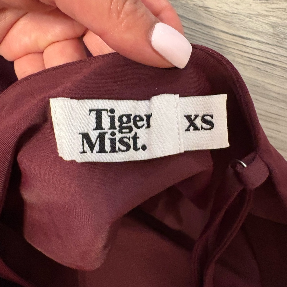 Tiger Mist Deep Burgundy Blouse XS